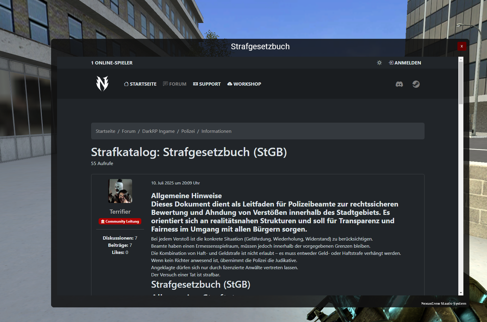 Nexuscrew Gesetze Menu (DarkRP)